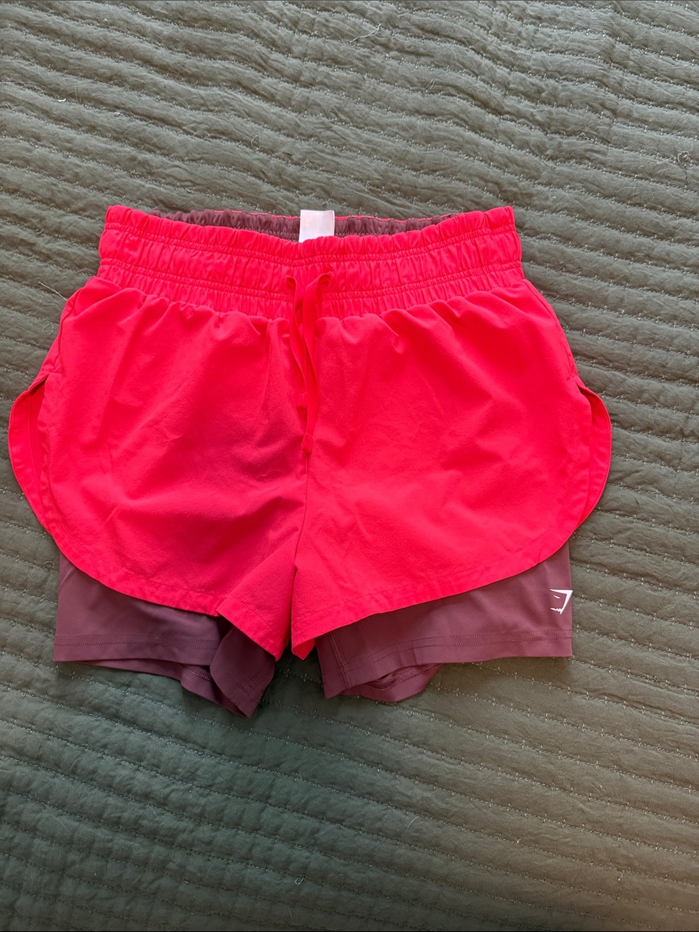 Gymshark Women’s Bright Pink Running Shorts- Size M